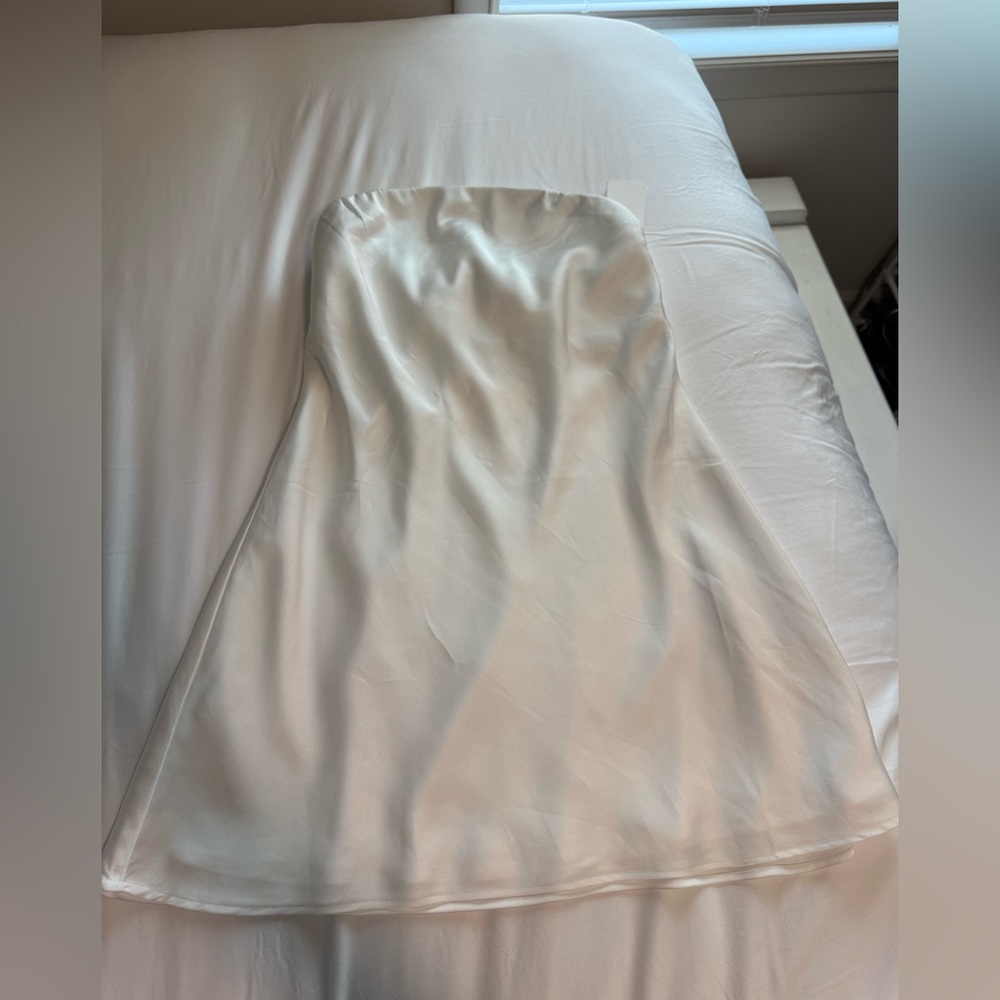 Show Me Your MuMu White Strapless Slip Dress